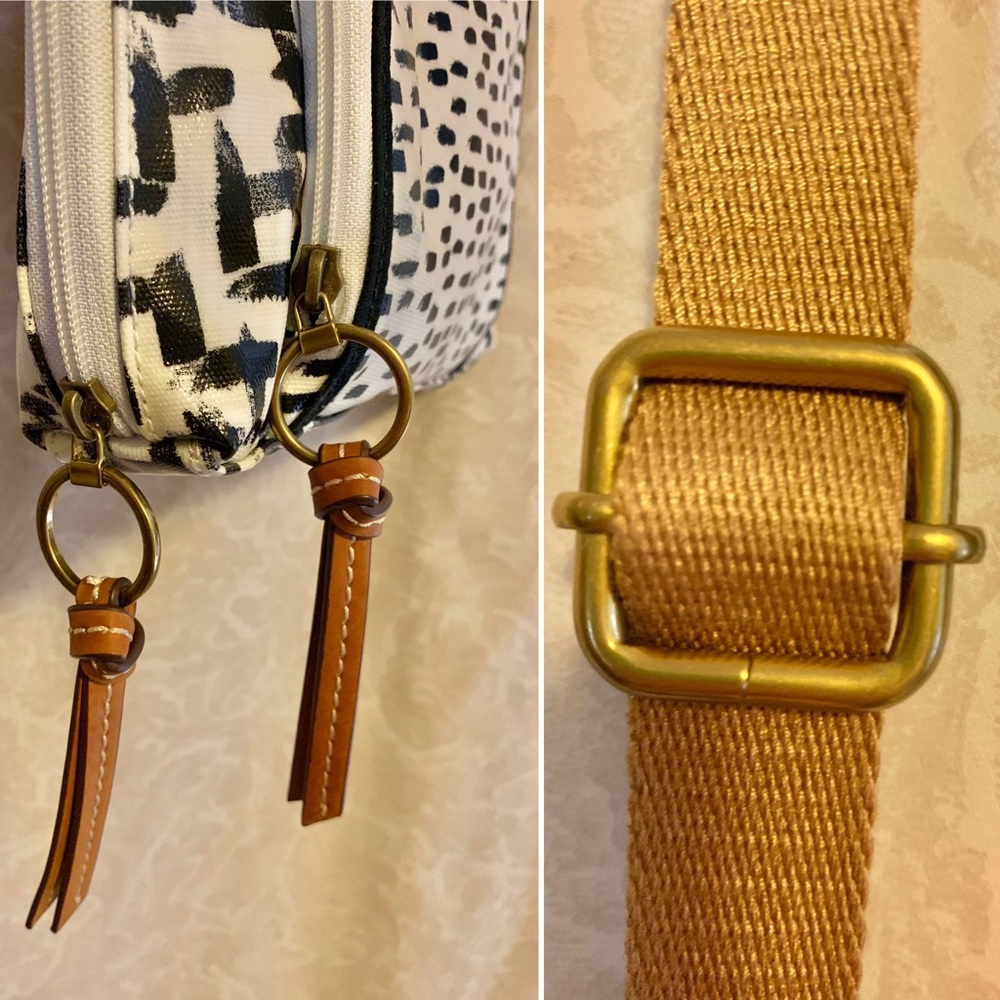 NWOT Fossil Coated Canvas Crossbody Purse - Picture 7 of 13